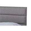 Baxton Studio Ansa Queen Size Gray Fabric Upholstered Bed