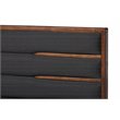 Baxton Studio Elin Queen Dark Gray Upholstered Brown Platform Bed