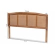 Baxton Studio Marieke Queen Size Ash Brown Finished Wood Headboard
