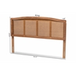 Baxton Studio Marieke King Size Ash Walnut Brown Finished Wood Headboard
