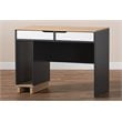 Baxton Studio Reed 2-Drawer Multicolor Wood Computer Desk