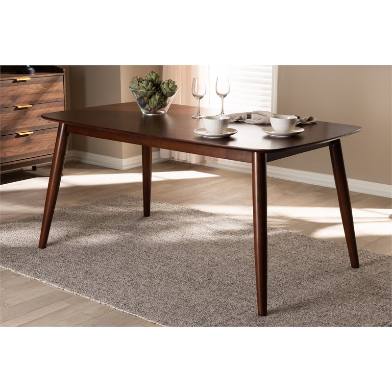 Baxton Studio Edna Brown Finished Wood Dining Table