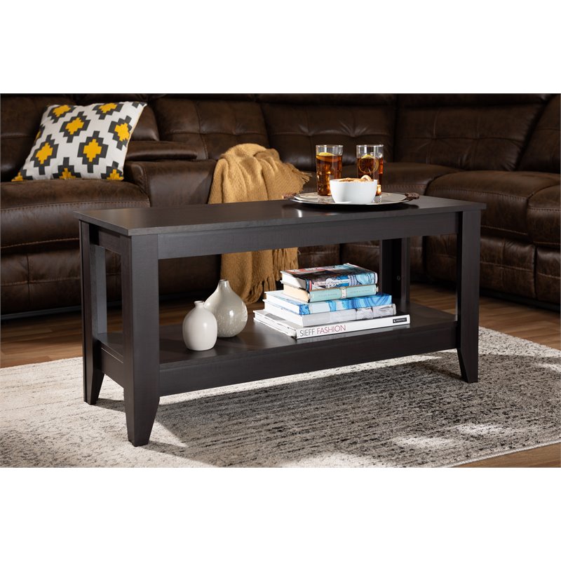 Baxton Studio Elada Wenge Finished Wood Coffee Table