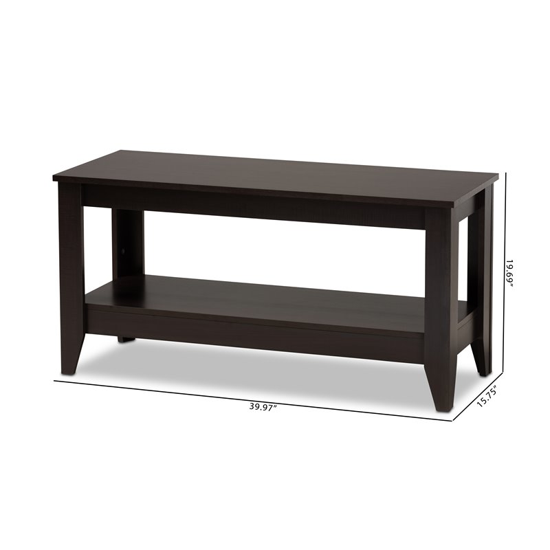 Baxton Studio Elada Wenge Finished Wood Coffee Table