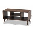 Baxton Studio Linas Brown Finished Coffee Table