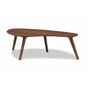 baxton studio scarlette brown finished coffee table