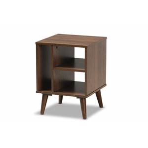 baxton studio sami brown finished wood end table