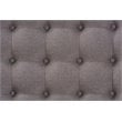 Baxton Studio Alvere Gray Fabric Upholstered Brown Finished Ottoman