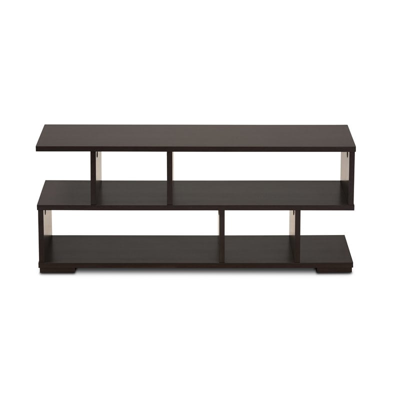 Baxton Studio Arne Wood TV Stand in Dark Brown