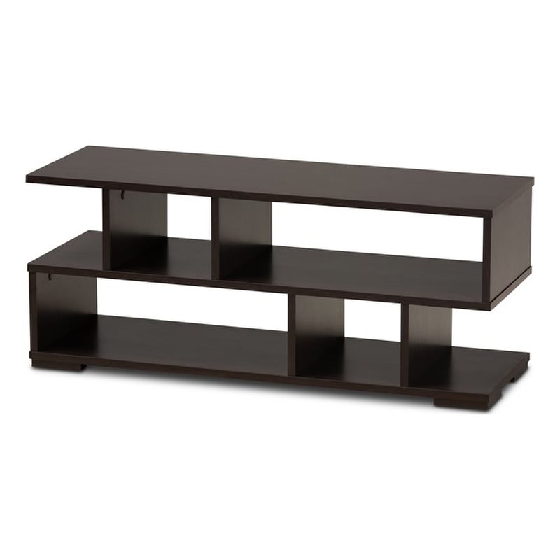 Baxton Studio Arne Wood TV Stand in Dark Brown