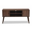 Baxton Studio Alard 2-Door Wood TV Stand in Brown