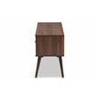 Baxton Studio Alard 2-Door Wood TV Stand in Brown