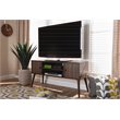 Baxton Studio Alard 2-Door Wood TV Stand in Brown
