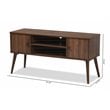Baxton Studio Alard 2-Door Wood TV Stand in Brown