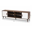 Baxton Studio Quinn 2-Door Wood TV Stand in White and Brown