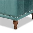 Baxton Studio Kaylee Teal Blue Velvet Upholstered Storage Ottoman Bench