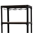 Baxton Studio Swanson Black Metal Oak Wood Mobile Kitchen Bar Cart