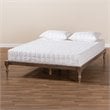 Baxton Studio Iseline Queen Size Oak Finished Wood Platform Bed Frame