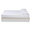 Baxton Studio Iseline Queen Size White Finished Wood Platform Bed Frame