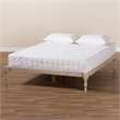 Baxton Studio Iseline King Size White Finished Wood Platform Bed Frame