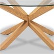 Baxton Studio Lida Glass and Wood Finished Coffee Table