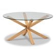 Baxton Studio Lida Glass and Wood Finished Coffee Table