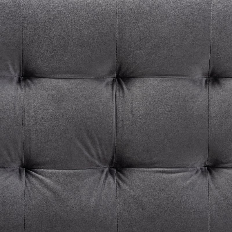 baxton studio roanoke grey velvet upholstered storage ottoman bench