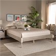 Baxton Studio Colette Mid-Century Wood Platform Full Bed in White Oak