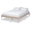Baxton Studio Colette Mid-Century Wood Platform Full Bed in White Oak