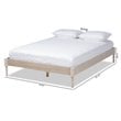 Baxton Studio Colette Mid-Century Wood Platform King Bed in White Oak