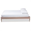 Baxton Studio Laure Mid-Century Wood Platform Full Bed in Oak