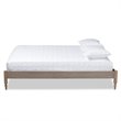 Baxton Studio Laure Mid-Century Wood Platform Full Bed in Weathered Gray