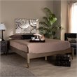Baxton Studio Laure Mid-Century Wood Platform Full Bed in Weathered Gray