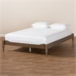 Baxton Studio Laure Mid-Century Wood Platform Full Bed in Weathered Gray