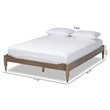 Baxton Studio Laure Mid-Century Wood Platform Full Bed in Weathered Gray