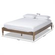 Baxton Studio Laure Mid-Century Wood Platform Full Bed in Weathered Gray