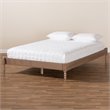 Baxton Studio Cielle Mid-Century Wood Platform Full Bed in Antique Oak