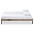 Baxton Studio Cielle Mid-Century Wood Platform Full Bed in Weathered Gray