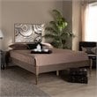 Baxton Studio Cielle Mid-Century Wood Platform Full Bed in Weathered Gray