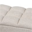 Baxton Studio Brette Beige Upholstered Dark Brown Wood Bench Ottoman