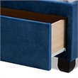 Baxton Studio Caronia Modern Velvet Tufted Platform Storage Queen Bed in Blue