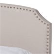 Baxton Studio Larese Fabric Upholstered Platform Storage Queen Bed in Beige