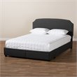 Baxton Studio Larese Fabric Upholstered Platform Storage Queen Bed in Dark Gray