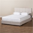Baxton Studio Netti Fabric Tufted Platform Storage Queen Bed in Beige