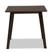 Baxton Studio Britte Dark Oak Finished Square Wood Dining Table in Brown