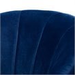 Baxton Studio Fiore Velvet and Brushed Gold Swivel Accent Chair in Royal Blue