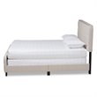 Baxton Studio Annalisa Full Size Beige Upholstered Button Tufted Panel Bed