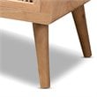 Baxton Studio Alina Medium Oak Finished Wood and Rattan 4-Drawer Accent Chest