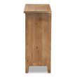 Baxton Studio Clement Medium Oak Finished 3-Drawer Wood Spindle Chest