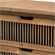 Baxton Studio Clement Medium Oak Finished 3-Drawer Wood Spindle Chest
